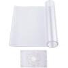 imageVEVOR Clear Table Cover Protector 48 inch1230 mm Round Table Cover 15 mm Thick PVC Plastic Tablecloth Waterproof Desktop Protector for Writing Desk Coffee Table Dining Room Table32 x 16 Rectangular