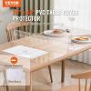 imageVEVOR Clear Table Cover Protector 48 inch1230 mm Round Table Cover 15 mm Thick PVC Plastic Tablecloth Waterproof Desktop Protector for Writing Desk Coffee Table Dining Room Table48 x 24 Oblong