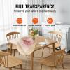 imageVEVOR Clear Table Cover Protector 48 inch1230 mm Round Table Cover 15 mm Thick PVC Plastic Tablecloth Waterproof Desktop Protector for Writing Desk Coffee Table Dining Room Table36 x 36 Square