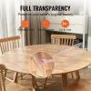 imageVEVOR Clear Table Cover Protector 48 inch1230 mm Round Table Cover 15 mm Thick PVC Plastic Tablecloth Waterproof Desktop Protector for Writing Desk Coffee Table Dining Room Table42 Round