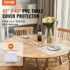 imageVEVOR Clear Table Cover Protector 48 inch1230 mm Round Table Cover 15 mm Thick PVC Plastic Tablecloth Waterproof Desktop Protector for Writing Desk Coffee Table Dining Room Table42 Round