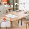 imageVEVOR Clear Table Cover Protector 48 inch1230 mm Round Table Cover 15 mm Thick PVC Plastic Tablecloth Waterproof Desktop Protector for Writing Desk Coffee Table Dining Room Table60 x 30 Oblong