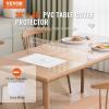 imageVEVOR Clear Table Cover Protector 48 inch1230 mm Round Table Cover 15 mm Thick PVC Plastic Tablecloth Waterproof Desktop Protector for Writing Desk Coffee Table Dining Room Table48 x 36 Oblong