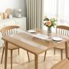 imageVEVOR Clear Table Cover Protector 48 inch1230 mm Round Table Cover 15 mm Thick PVC Plastic Tablecloth Waterproof Desktop Protector for Writing Desk Coffee Table Dining Room Table36 x 36 Square