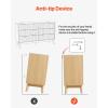 imageVEVOR Fluted 6 Drawer Dresser 54quot Wide Chest of Drawers with Faux Marble Top Modern Dresser TV Stand Wooden Closet Clothes Storage Organizer for Bedroom Living Room Hallway Entryway Natural Oak54D x 157W x 32H 6 Drawers