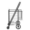 imageVEVOR Folding Shopping Cart with Removable Waterproof Liner 210LBS Large Capacity Jumbo Grocery Cart with Dual Basket 360 Swivel Wheels Dense Metal Mesh Base Heavy Duty Utility Cart for ShoppingLARGE