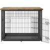 imageVEVOR Furniture Style Dog Crate with Storage 41 inch Dog Crate Furniture Large Breed with Double Doors Wooden Dog Cage for LargeMedium Dog Indoor Hold up to 70 lbs Rustic BrownXXL44
