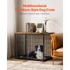 imageVEVOR Furniture Style Dog Crate with Storage 41 inch Dog Crate Furniture Large Breed with Double Doors Wooden Dog Cage for LargeMedium Dog Indoor Hold up to 70 lbs Rustic BrownXXL44