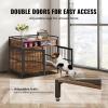 imageVEVOR Furniture Style Dog Crate with Storage 41 inch Dog Crate Furniture Large Breed with Double Doors Wooden Dog Cage for LargeMedium Dog Indoor Hold up to 70 lbs Rustic Brown410L x 236W x 362H