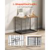 imageVEVOR Furniture Style Dog Crate with Storage 41 inch Dog Crate Furniture Large Breed with Double Doors Wooden Dog Cage for LargeMedium Dog Indoor Hold up to 70 lbs Rustic BrownM33