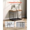imageVEVOR Furniture Style Dog Crate with Storage 41 inch Dog Crate Furniture Large Breed with Double Doors Wooden Dog Cage for LargeMedium Dog Indoor Hold up to 70 lbs Rustic BrownS27