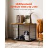 imageVEVOR Furniture Style Dog Crate with Storage 41 inch Dog Crate Furniture Large Breed with Double Doors Wooden Dog Cage for LargeMedium Dog Indoor Hold up to 70 lbs Rustic BrownM33