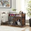 imageVEVOR Furniture Style Dog Crate with Storage 41 inch Dog Crate Furniture Large Breed with Double Doors Wooden Dog Cage for LargeMedium Dog Indoor Hold up to 70 lbs Rustic Brown410L x 236W x 362H