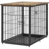 imageVEVOR Furniture Style Dog Crate with Storage 41 inch Dog Crate Furniture Large Breed with Double Doors Wooden Dog Cage for LargeMedium Dog Indoor Hold up to 70 lbs Rustic BrownM33