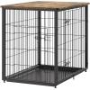 imageVEVOR Furniture Style Dog Crate with Storage 41 inch Dog Crate Furniture Large Breed with Double Doors Wooden Dog Cage for LargeMedium Dog Indoor Hold up to 70 lbs Rustic BrownS27