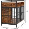 imageVEVOR Furniture Style Dog Crate with Storage 41 inch Dog Crate Furniture Large Breed with Double Doors Wooden Dog Cage for LargeMedium Dog Indoor Hold up to 70 lbs Rustic Brown410L x 236W x 362H