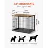 imageVEVOR Furniture Style Dog Crate with Storage 41 inch Dog Crate Furniture Large Breed with Double Doors Wooden Dog Cage for LargeMedium Dog Indoor Hold up to 70 lbs Rustic BrownM33