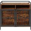 imageVEVOR Furniture Style Dog Crate with Storage 41 inch Dog Crate Furniture Large Breed with Double Doors Wooden Dog Cage for LargeMedium Dog Indoor Hold up to 70 lbs Rustic Brown410L x 236W x 362H