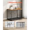 imageVEVOR Furniture Style Dog Crate with Storage 41 inch Dog Crate Furniture Large Breed with Double Doors Wooden Dog Cage for LargeMedium Dog Indoor Hold up to 70 lbs Rustic BrownXXL44