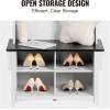 imageVEVOR Hall Tree Entryway Bench LED Coat Rack with Shoe Storage 59quot Wide Mudroom Bench with Storage and Seating Adjustable Shelves and 12 Hanging Hooks for Mudroom Entryway Hallway32 Width