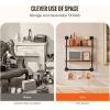 imageVEVOR Industrial Pipe Shelf 2 Tier 24x787in WallMount Floating Rustic Wood Shelves Bracket Display Bookshelf Storage Rack Sundries Holder for Kitchen Bedroom Bathroom Living Room Black2 Tier 24x787in