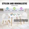 imageVEVOR Kids Table and Chairs Toddler Table and Chair Set Children Wooden MultiActivity Table for Play Art Craft Reading Learning Eating 1 Table and 2 ChairsKids Square Table and Chairs