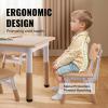 imageVEVOR Kids Table and Chairs Toddler Table and Chair Set Children Wooden MultiActivity Table for Play Art Craft Reading Learning Eating 1 Table and 2 ChairsKids Adjustable Table