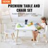 imageVEVOR Kids Table and Chairs Toddler Table and Chair Set Children Wooden MultiActivity Table for Play Art Craft Reading Learning Eating 1 Table and 2 ChairsKids Square Table and Chairs