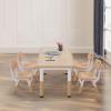 imageVEVOR Kids Table and Chairs Toddler Table and Chair Set Children Wooden MultiActivity Table for Play Art Craft Reading Learning Eating 1 Table and 2 ChairsKids Adjustable Table