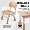 imageVEVOR Kids Table and Chairs Toddler Table and Chair Set Children Wooden MultiActivity Table for Play Art Craft Reading Learning Eating 1 Table and 2 ChairsKids Adjustable Table