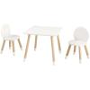 imageVEVOR Kids Table and Chairs Toddler Table and Chair Set Children Wooden MultiActivity Table for Play Art Craft Reading Learning Eating 1 Table and 2 ChairsKids Square Table and Chairs