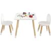 imageVEVOR Kids Table and Chairs Toddler Table and Chair Set Children Wooden MultiActivity Table for Play Art Craft Reading Learning Eating 1 Table and 2 ChairsKids Square Table and Chairs