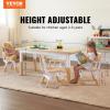 imageVEVOR Kids Table and Chairs Toddler Table and Chair Set Children Wooden MultiActivity Table for Play Art Craft Reading Learning Eating 1 Table and 2 ChairsKids Adjustable Table