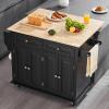 imageVEVOR Kitchen Island Cart 32quot Mobile Carts with Storage Cabinet Rolling Table with Power Outlet Spice Rack Towel Bar Adjustable Shelf Drawer Dining Living Room Portable Islands on Wheels White354 W Drop Leaf