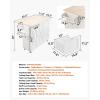 imageVEVOR Kitchen Island Cart 32quot Mobile Carts with Storage Cabinet Rolling Table with Power Outlet Spice Rack Towel Bar Adjustable Shelf Drawer Dining Living Room Portable Islands on Wheels White453 W Drop Leaf White