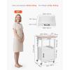 imageVEVOR Kitchen Island Cart 32quot Mobile Carts with Storage Cabinet Rolling Table with Power Outlet Spice Rack Towel Bar Adjustable Shelf Drawer Dining Living Room Portable Islands on Wheels White1772D x 2323W x 3583H