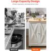 imageVEVOR Kitchen Island Cart 32quot Mobile Carts with Storage Cabinet Rolling Table with Power Outlet Spice Rack Towel Bar Adjustable Shelf Drawer Dining Living Room Portable Islands on Wheels White453 W Drop Leaf White