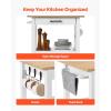 imageVEVOR Kitchen Island Cart 32quot Mobile Carts with Storage Cabinet Rolling Table with Power Outlet Spice Rack Towel Bar Adjustable Shelf Drawer Dining Living Room Portable Islands on Wheels White1772D x 2323W x 3583H