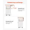 imageVEVOR Kitchen Island Cart 32quot Mobile Carts with Storage Cabinet Rolling Table with Power Outlet Spice Rack Towel Bar Adjustable Shelf Drawer Dining Living Room Portable Islands on Wheels White5197D x 2945W x 3528H