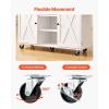imageVEVOR Kitchen Island Cart 32quot Mobile Carts with Storage Cabinet Rolling Table with Power Outlet Spice Rack Towel Bar Adjustable Shelf Drawer Dining Living Room Portable Islands on Wheels White5197D x 2945W x 3528H