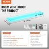 imageVEVOR LED Lighted Liquor Bottle Display 1 Tier 60 Inches Whiskey Rack Supports USB Illuminated Home Bar Shelf with RF Remote ampamp App Control 7 Static Colors Acrylic Lighted Shelf for 15 Bottles1 Step 24 Inches