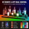 imageVEVOR LED Lighted Liquor Bottle Display 1 Tier 60 Inches Whiskey Rack Supports USB Illuminated Home Bar Shelf with RF Remote ampamp App Control 7 Static Colors Acrylic Lighted Shelf for 15 Bottles2 Step 40 Inches