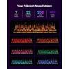 imageVEVOR LED Lighted Liquor Bottle Display 1 Tier 60 Inches Whiskey Rack Supports USB Illuminated Home Bar Shelf with RF Remote ampamp App Control 7 Static Colors Acrylic Lighted Shelf for 15 Bottles3 Step 70 Inches