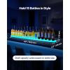 imageVEVOR LED Lighted Liquor Bottle Display 1 Tier 60 Inches Whiskey Rack Supports USB Illuminated Home Bar Shelf with RF Remote ampamp App Control 7 Static Colors Acrylic Lighted Shelf for 15 Bottles1 Step 60 Inches