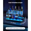 imageVEVOR LED Lighted Liquor Bottle Display 1 Tier 60 Inches Whiskey Rack Supports USB Illuminated Home Bar Shelf with RF Remote ampamp App Control 7 Static Colors Acrylic Lighted Shelf for 15 Bottles2 Step 20 Inches