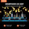 imageVEVOR LED Lighted Liquor Bottle Display 1 Tier 60 Inches Whiskey Rack Supports USB Illuminated Home Bar Shelf with RF Remote ampamp App Control 7 Static Colors Acrylic Lighted Shelf for 15 Bottles2 Step 40 Inches