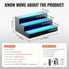 imageVEVOR LED Lighted Liquor Bottle Display 1 Tier 60 Inches Whiskey Rack Supports USB Illuminated Home Bar Shelf with RF Remote ampamp App Control 7 Static Colors Acrylic Lighted Shelf for 15 Bottles3 Step 16 Inches