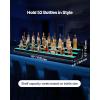 imageVEVOR LED Lighted Liquor Bottle Display 1 Tier 60 Inches Whiskey Rack Supports USB Illuminated Home Bar Shelf with RF Remote ampamp App Control 7 Static Colors Acrylic Lighted Shelf for 15 Bottles3 Step 70 Inches