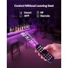 imageVEVOR LED Lighted Liquor Bottle Display 1 Tier 60 Inches Whiskey Rack Supports USB Illuminated Home Bar Shelf with RF Remote ampamp App Control 7 Static Colors Acrylic Lighted Shelf for 15 Bottles1 Step 60 Inches