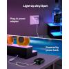 imageVEVOR LED Lighted Liquor Bottle Display 1 Tier 60 Inches Whiskey Rack Supports USB Illuminated Home Bar Shelf with RF Remote ampamp App Control 7 Static Colors Acrylic Lighted Shelf for 15 Bottles2 Step 20 Inches